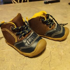 Carter's Brown and Yellow Kids Boots